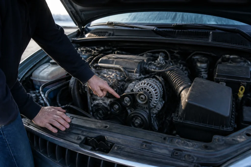 Inspection du moteur de voiture