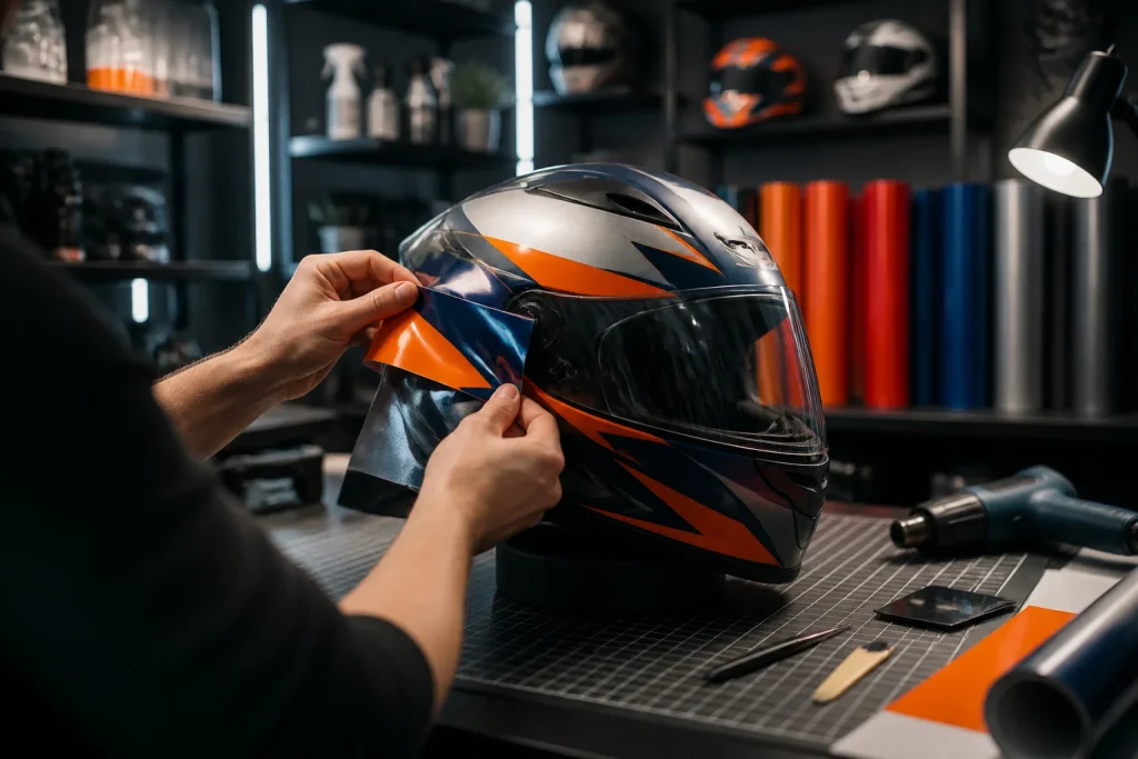Personnalisation de casque de moto