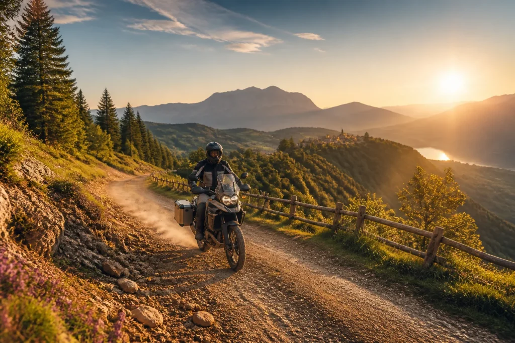 Motard en europe a lheure doree