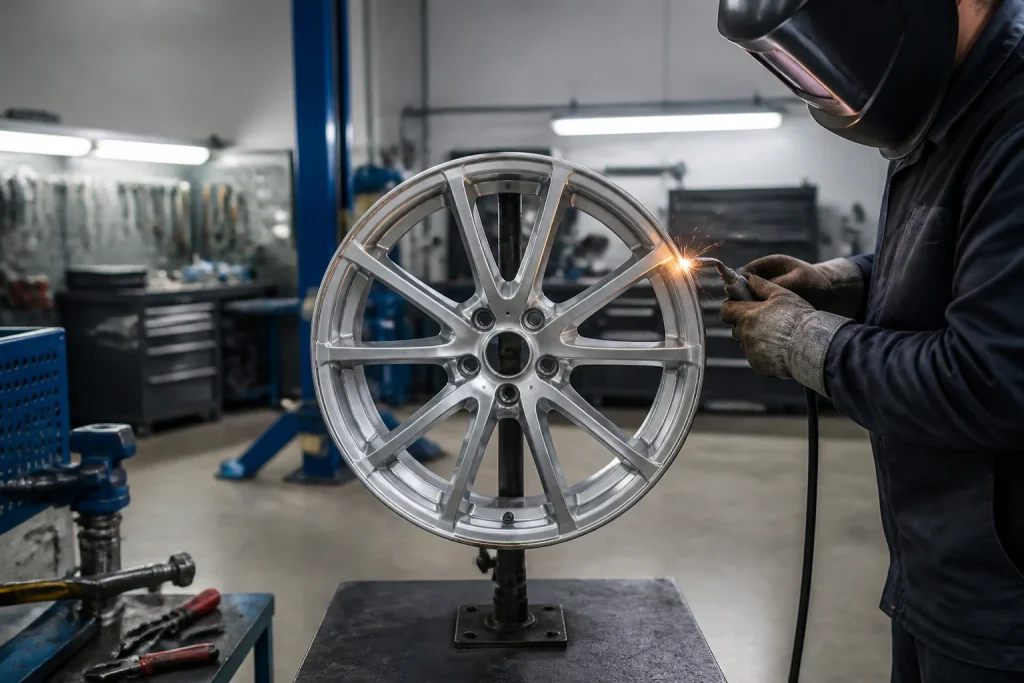 Reparation de jante en aluminium