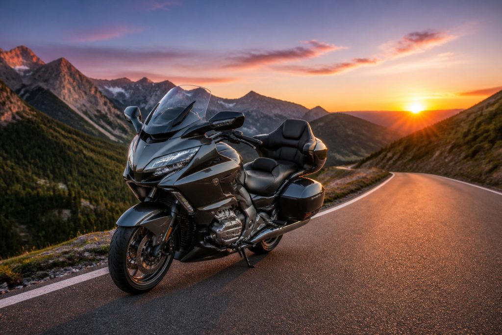 Bmw k1600 grand america au lever du soleil
