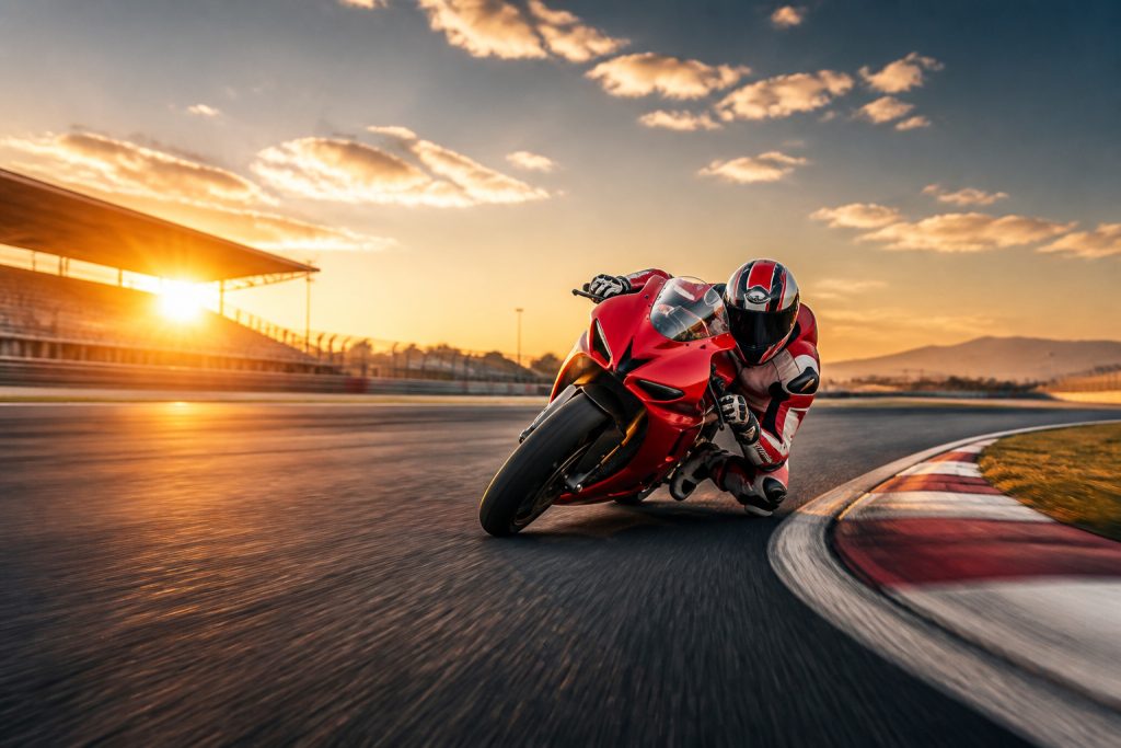 Motogp le pilote en pleine action
