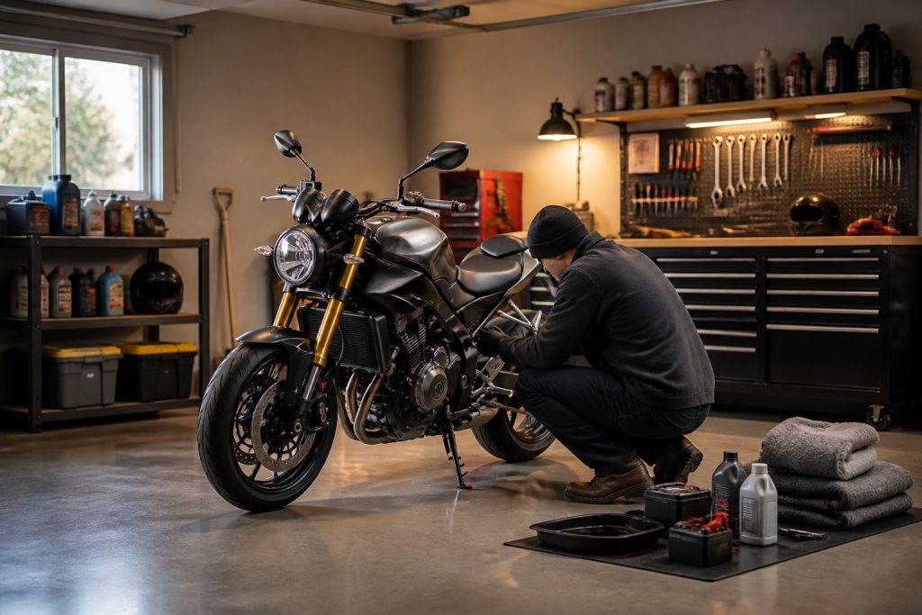 Preparation moto pour lhiver