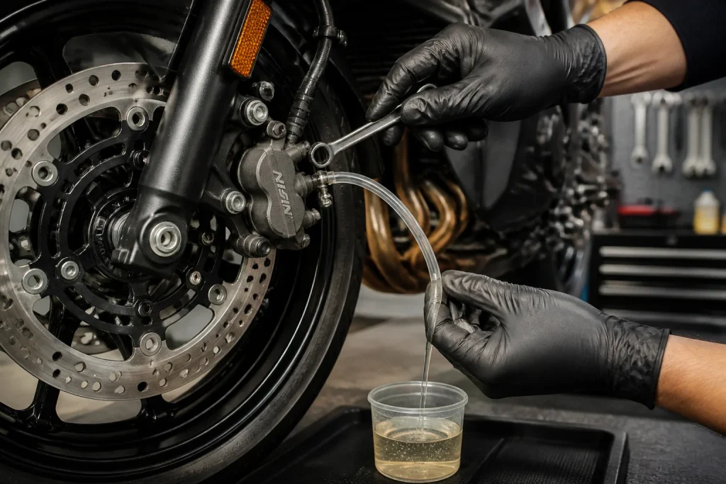 Entretien des freins de moto